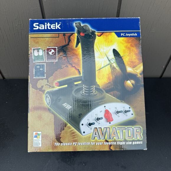 Saitek Other - Saitek AV8R-01 USB Joystick PC Flight Sim JoyStick Aviator.
